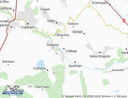 MICHELIN Colibași map - ViaMichelin