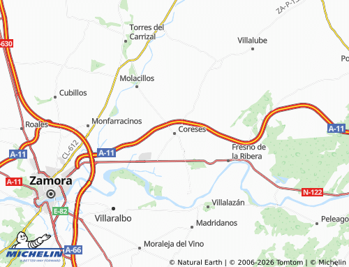MICHELIN Coreses map - ViaMichelin
