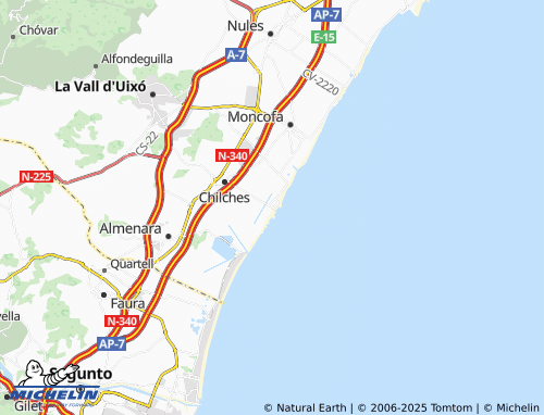MICHELIN Les Cases de Xilxes map - ViaMichelin