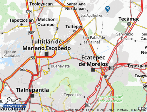 Mappa MICHELIN Los Héroes Coacalco - ViaMichelin