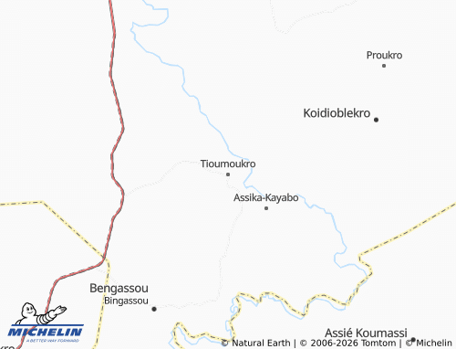 MICHELIN-Landkarte Tioumoukro - ViaMichelin