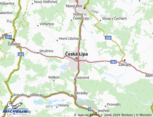 MICHELIN Česká Lípa map - ViaMichelin