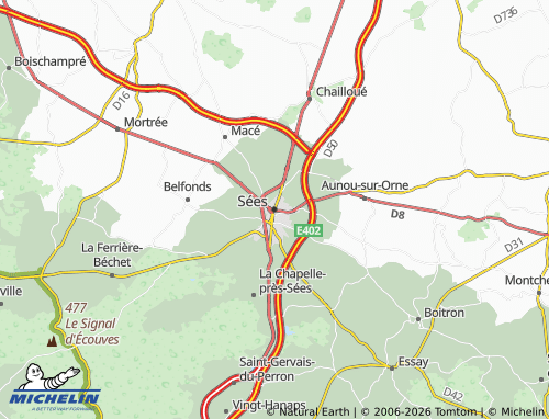 Mappa MICHELIN Sées - ViaMichelin