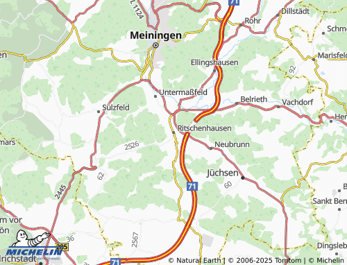 MICHELIN Ritschenhausen map - ViaMichelin