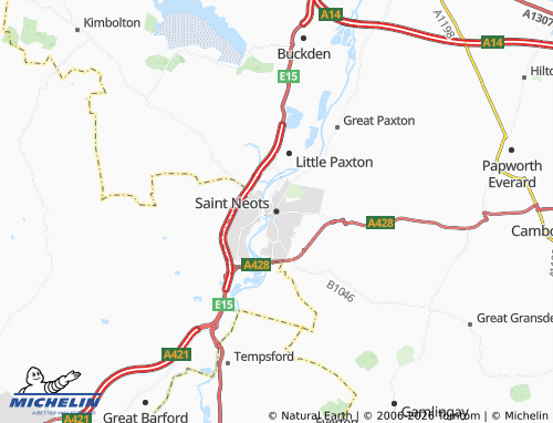Carte MICHELIN Saint Neots - ViaMichelin