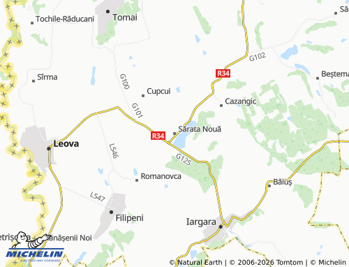 MICHELIN Sărata Nouă map - ViaMichelin