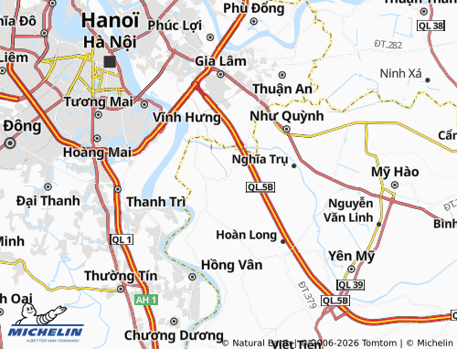 Carte MICHELIN Văn Giang - ViaMichelin
