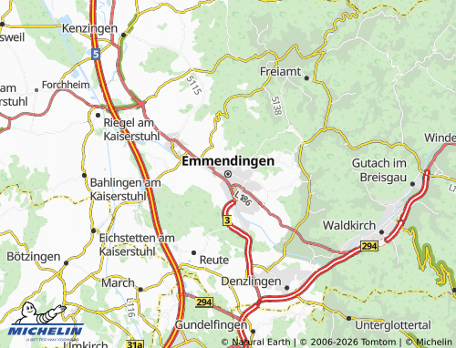 Mapa MICHELIN Emmendingen - ViaMichelin