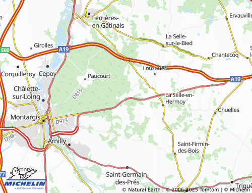 Carte MICHELIN La Chapelle-Saint-Sépulcre - ViaMichelin