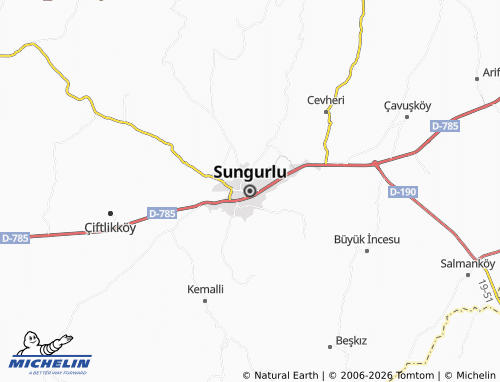 Mappa MICHELIN Sungurlu - ViaMichelin