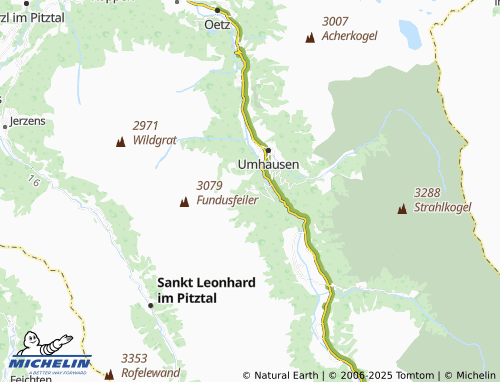 MICHELIN Köfels map - ViaMichelin