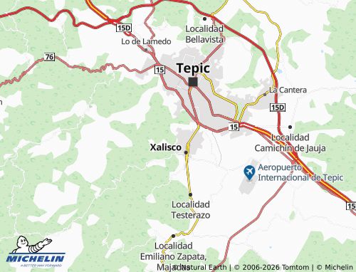 Carte MICHELIN Minas de Xalli - ViaMichelin