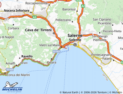 MICHELIN Vietri sul Mare map - ViaMichelin