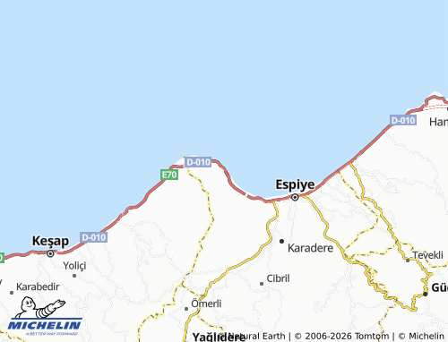 Mappa MICHELIN Gülburnu - ViaMichelin