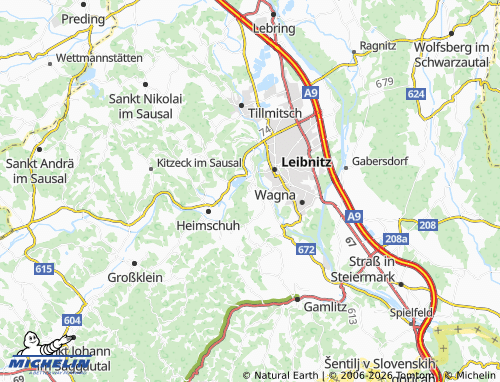 MICHELIN Seggauberg map - ViaMichelin