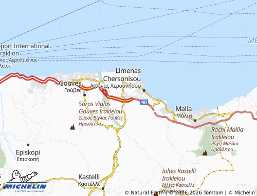 Carte MICHELIN Chersonisos - ViaMichelin