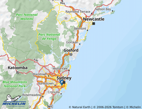 Mapa MICHELIN Central Coast - ViaMichelin