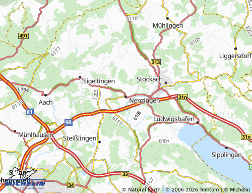 MICHELIN Nenzingen map - ViaMichelin