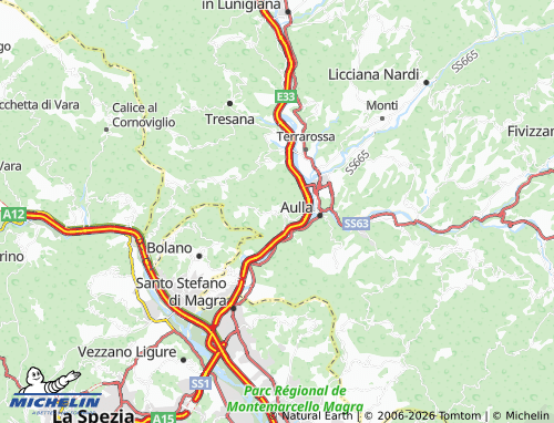 Mappa MICHELIN Podenzana - ViaMichelin