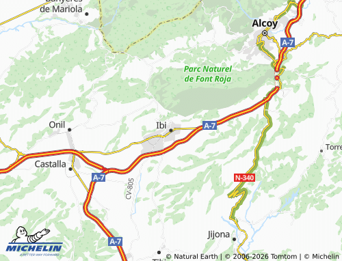 Mappa MICHELIN Ibi - ViaMichelin