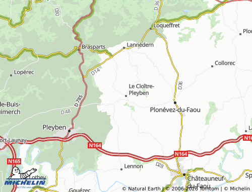 Mappa MICHELIN Le Cloître-Pleyben - ViaMichelin