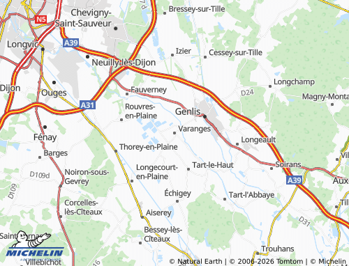 MICHELIN Varanges map - ViaMichelin