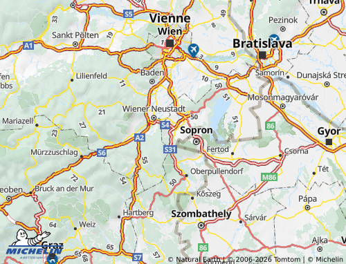 MICHELIN Mattersburg map - ViaMichelin