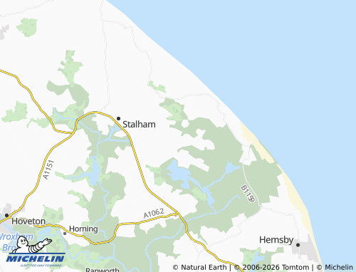 Carte MICHELIN Hickling - ViaMichelin