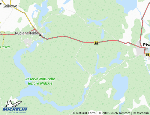 MICHELIN Szeroki Bór map - ViaMichelin