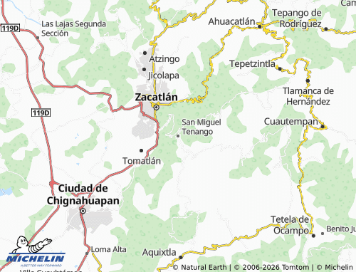 Mapa MICHELIN San Miguel Tenango - ViaMichelin