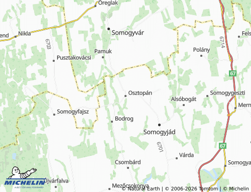 Mapa MICHELIN Osztopán - ViaMichelin
