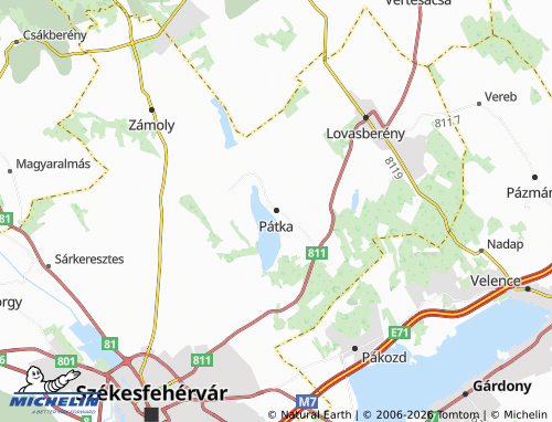 Mapa MICHELIN Pátka - ViaMichelin