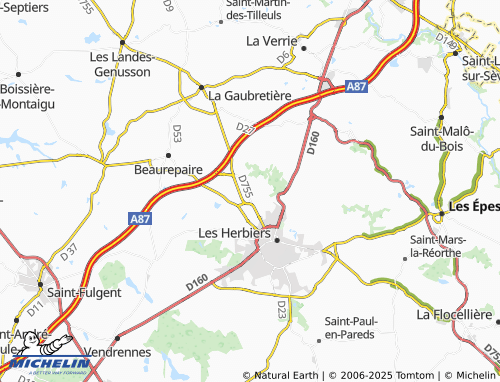Carte MICHELIN Les Peux - ViaMichelin