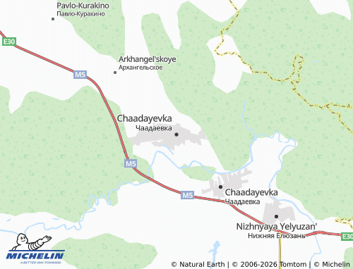 MICHELIN-Landkarte Chaadayevka - ViaMichelin