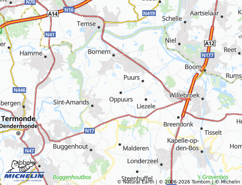 Mappa MICHELIN Oppuurs - ViaMichelin