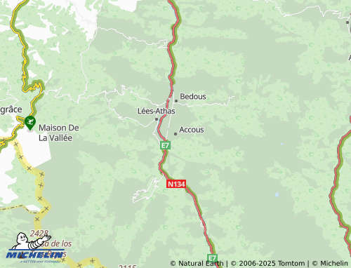MICHELIN Accous map - ViaMichelin
