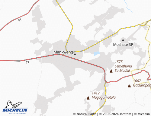 MICHELIN-Landkarte Mankweng Unit E - ViaMichelin
