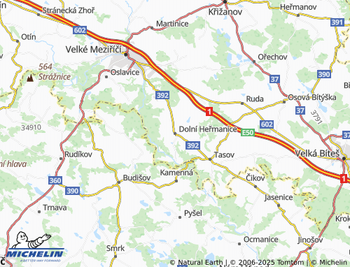 MICHELIN Dolní Heřmanice map - ViaMichelin