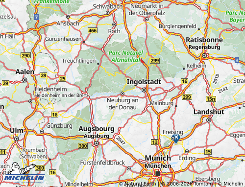 MICHELIN Neuburg-Schrobenhausen map - ViaMichelin