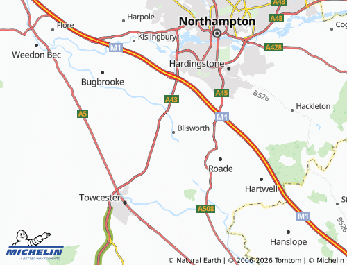 MICHELIN Blisworth map - ViaMichelin