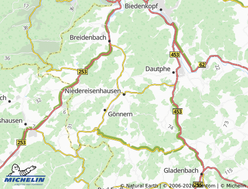 MICHELIN Niedereisenhausen map - ViaMichelin