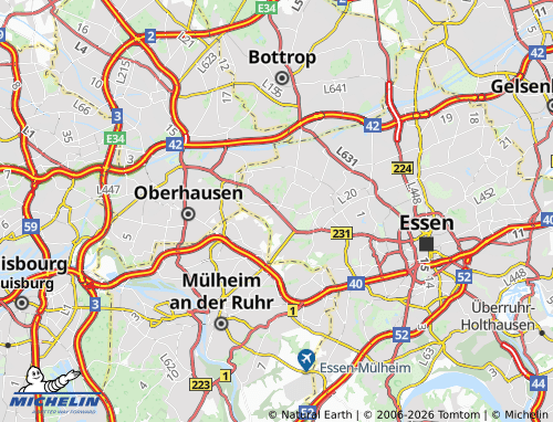 MICHELIN Bedingrade map - ViaMichelin