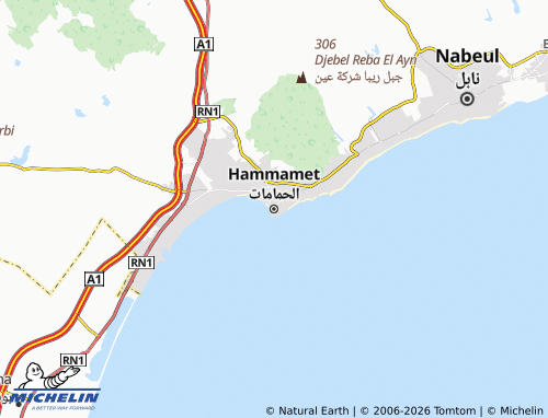 Carte MICHELIN El Hammamet - ViaMichelin