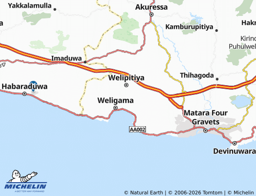 Mapa MICHELIN Kapuwatta - ViaMichelin