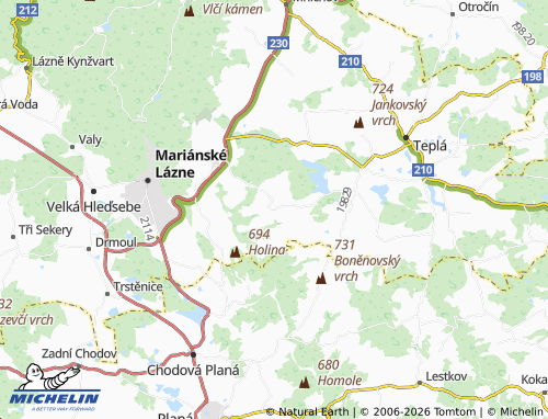 Carte MICHELIN Ovesné Kladruby - ViaMichelin