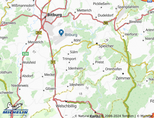 MICHELINLandkarte Dahlem ViaMichelin