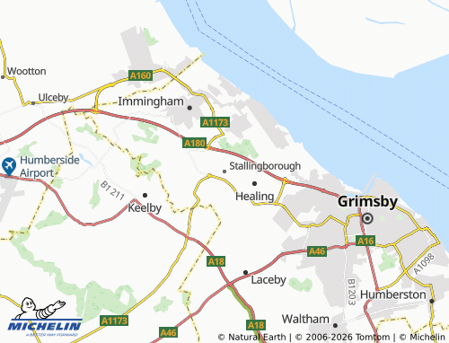 MICHELIN Stallingborough map - ViaMichelin