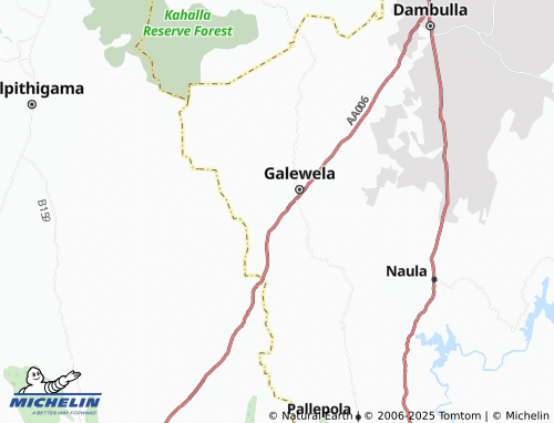 MICHELIN Ranwediyawa map - ViaMichelin