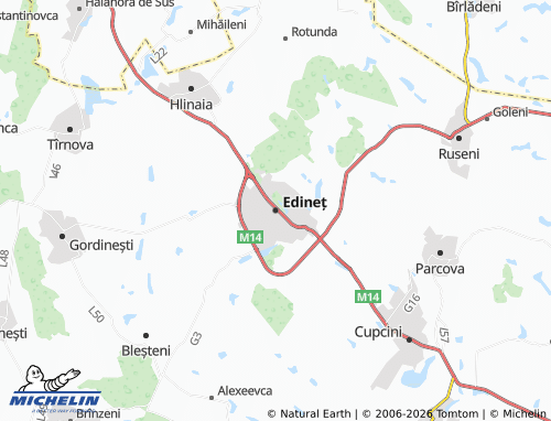 Mappa MICHELIN Edineț - ViaMichelin