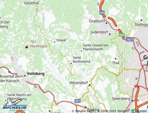 MICHELIN Jaritzberg map - ViaMichelin